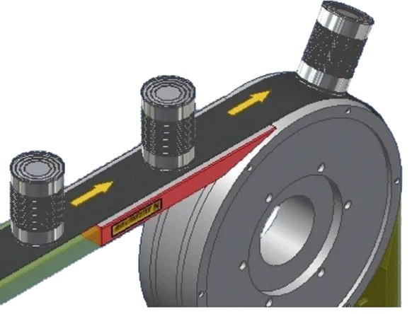 ลูกกลิ้งแม่เหล็ก Magnetic Roller สำหรับเปลี่ยนทิศทางการลำเลียงกระป๋องในแนวตั้งและมุมเอียง