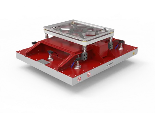 แผ่นแม่เหล็กสำหรับจัดเรียงพาเลท (Palletizing Magnet) ยกกระป๋องสเปรย์และขวดโหลแก้วยกชั้น