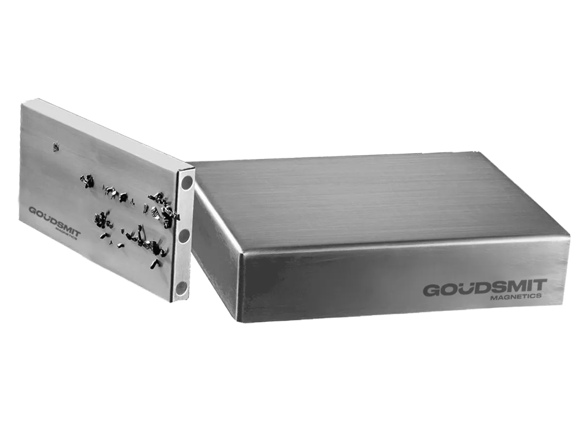 แผ่นแม่เหล็กนีโอดิเมียมสแตนเลส (Neodymium Plate Magnet) สำหรับอุตสาหกรรมอาหารและรีไซเคิล กันน้ำ 100%
